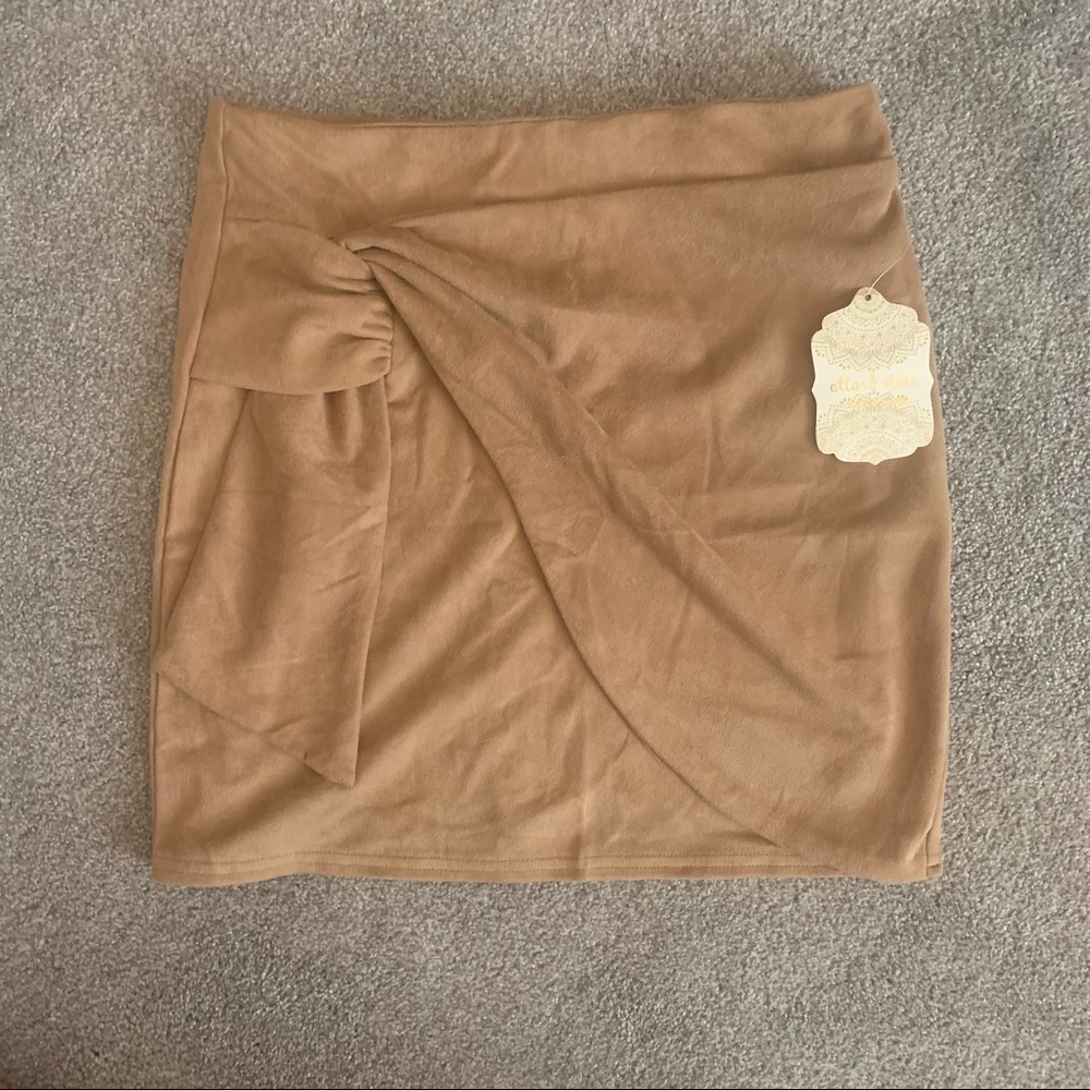 Altar’d State suede skirt, medium, color “Camel”